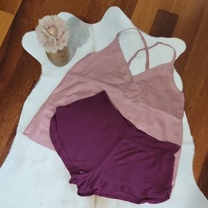Athleta Magenta Sleep Shorts S